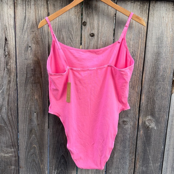 SKIMS COTTON LOGO BODYSUIT PINK SIZE 4X - Picture 5 of 11